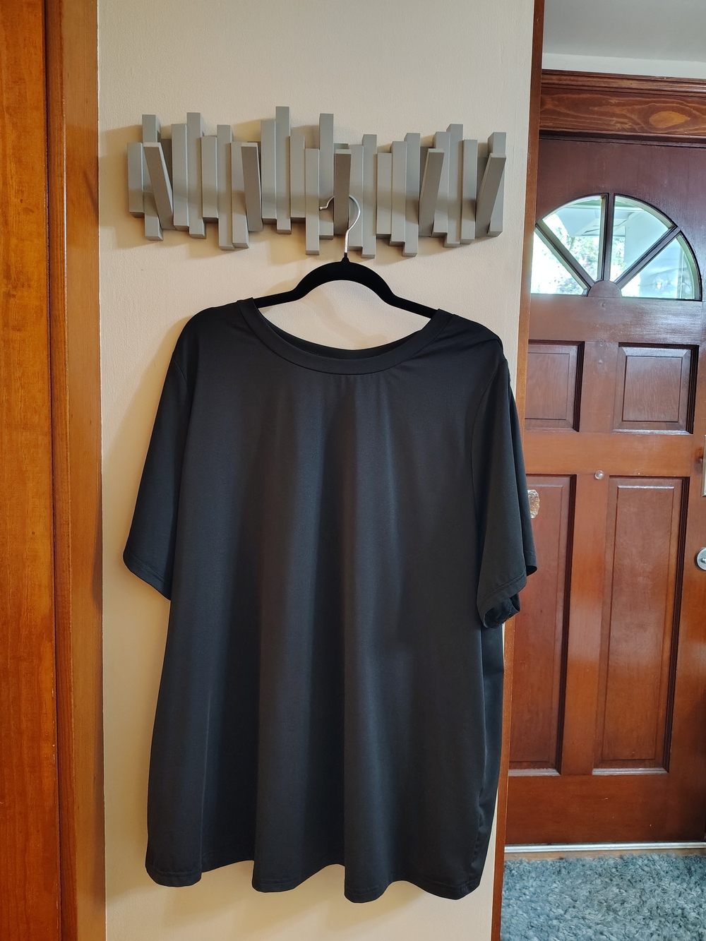 SHEIN Black Short Sleeve Shirt With Lace Back
